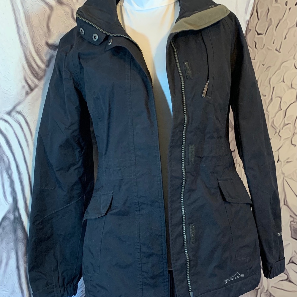 Eddie Bauer Raincoat in black size XS
